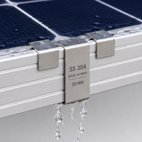 Solar panel water drain clip